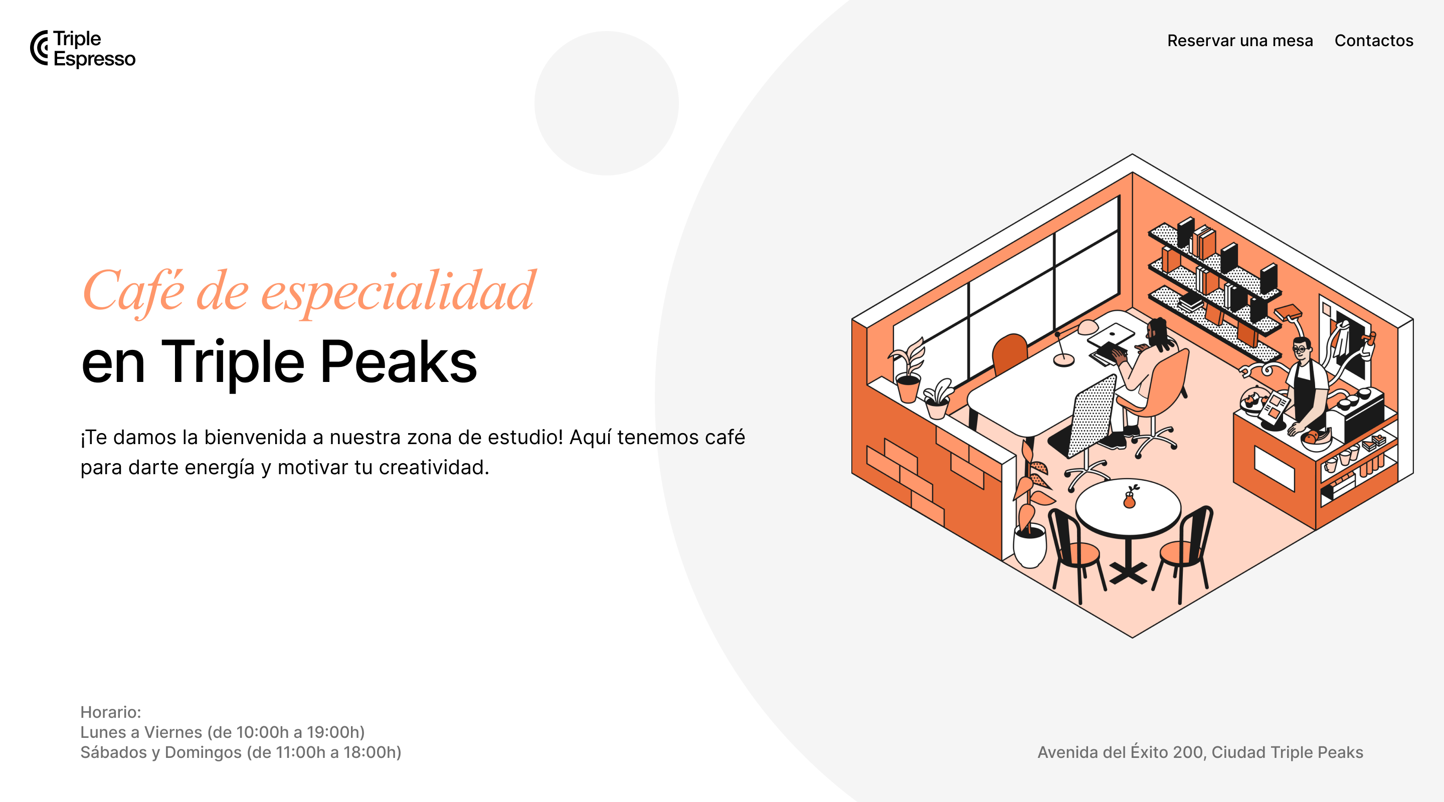 Captura del proyecto de cafetería